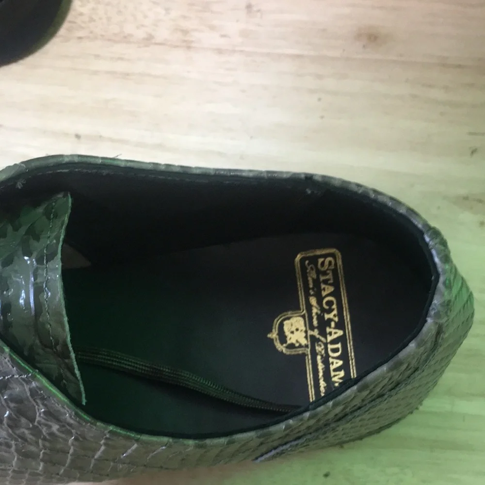 Stacy Adams Men’s Gray Snake-Texture Dress Shoes